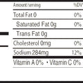 A detailed Nutrition Facts label shows a serving size of 1/4 teaspoon (1g) with 340 servings per container listing zero calories total fat sugars and protein and 284mg sodium providing 12 percent of daily value