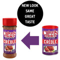 Two bottles of Cajun's Choice Creole seasoning with a new look label.
