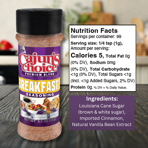 Cajun's Choice Breakfast Blend Seasoning 3.5 oz