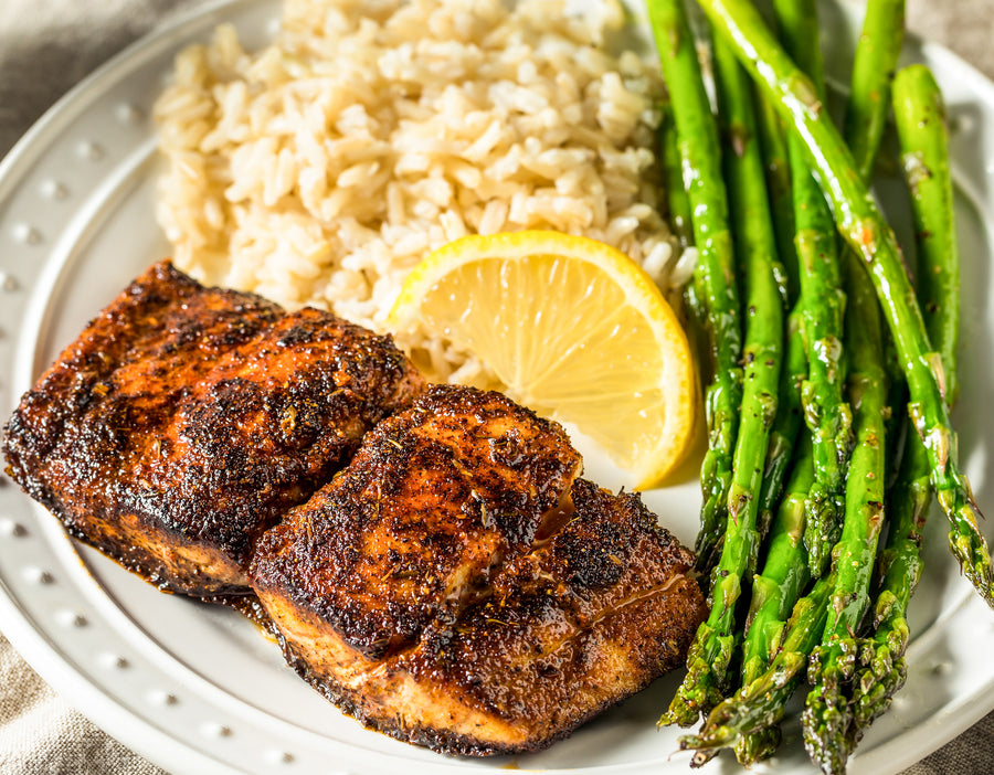 Cajun and Creole seasoning used on a finished dish