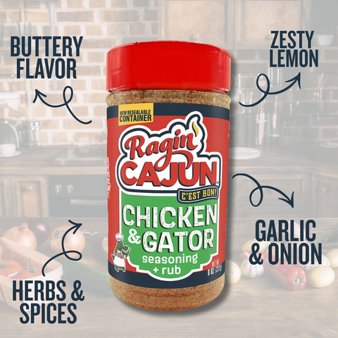 Ragin' Cajun Chicken & Gator Seasoning 8 oz