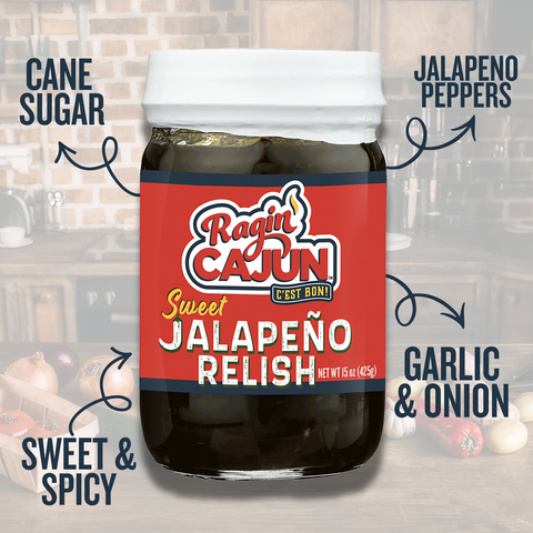 Ragin' Cajun Sweet Jalapeno Relish 15 oz