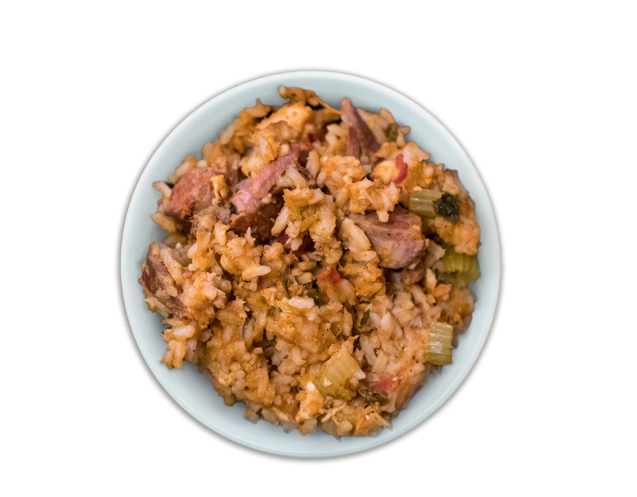 Jambalaya with sausage and shrimp