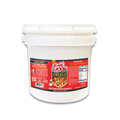 Product packaging, Ragin' Cajun 1-gallon pail of Authentic Creole Sauce featuring the "Ragin' Cajun C'est Bon!" logo, a cartoon alligator chef, a vibrant image of finished creole sauce with seafood and vegetables, and a Louisiana state shape outline
