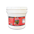 Product photo of a Ragin' Cajun white 1-gallon pail of Authentic Roux from Acadiana Kitchens in Lafayette, Louisiana, featuring a red and yellow label with an alligator chef, the Louisiana state outline, and a depiction of dark brown roux in a pot