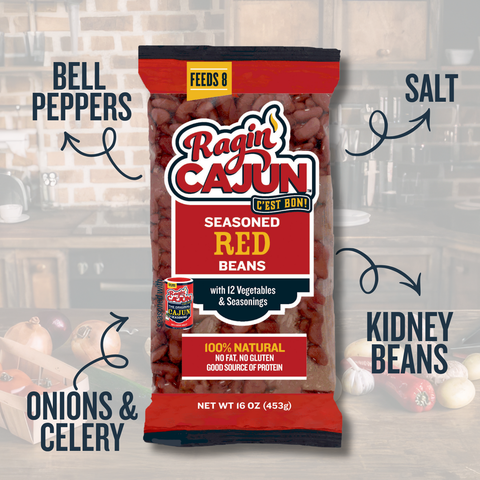 Ragin' Cajun Seasoned Red Beans 16 oz