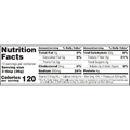 A standard black and white Nutrition Facts label detailing 13 servings per container, 120 calories per serving, 0g total fat, 550mg sodium (24% daily value), and 8g protein