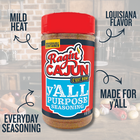 Ragin' Cajun y'ALL Purpose Seasoning 8 oz